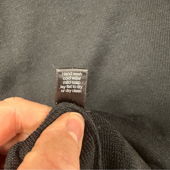 Peruvian Connection black Pima cotton 3/4 Sleeve Top - Picture 6 of 8